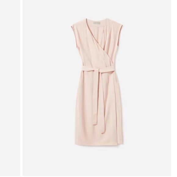 Everlane Dresses & Skirts - EVERLANE The Japanese GoWeave Short-Sleeve Wrap Dress in Rose NEW Size 00